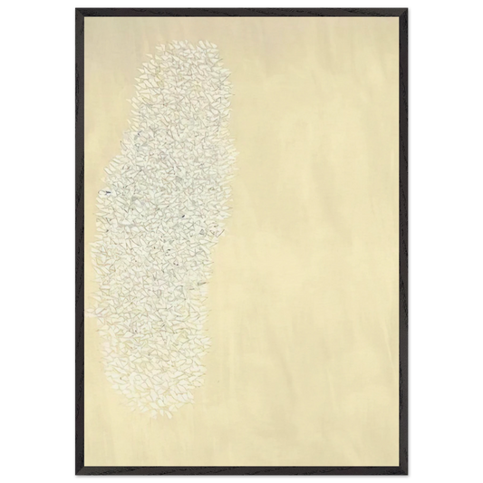 Light Gray - Tan - 1978 - Robert Goodnough 70x100 cm / 28x40 inches Framed Art Print – Black Wooden Frame