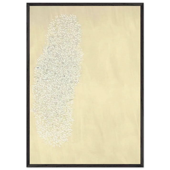 Light Gray - Tan - 1978 - Robert Goodnough 70x100 cm / 28x40 inches Framed Art Print – Black Wooden Frame