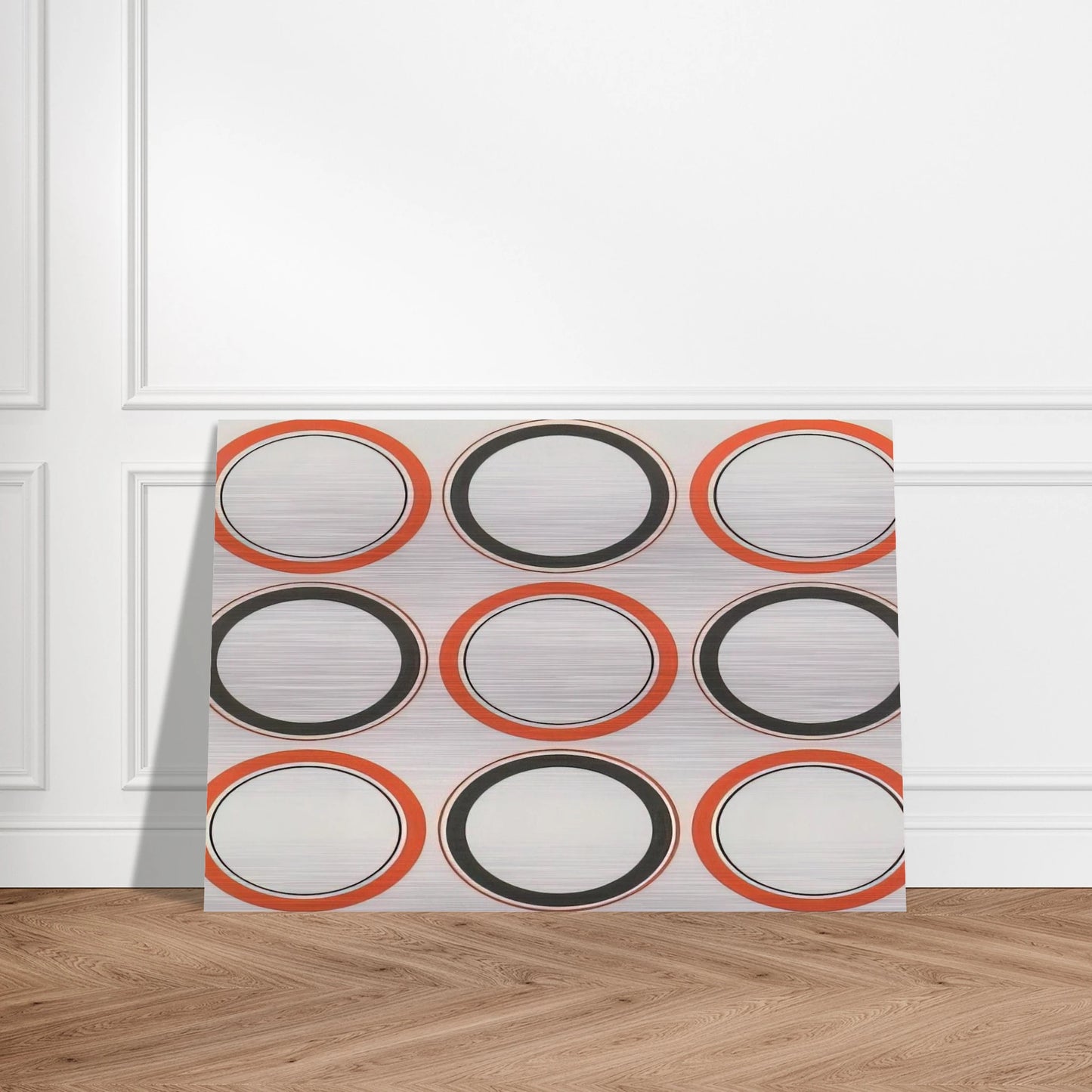 Cercle rouge et noir - 1980 - Antonio Asis Brushed Aluminum Print - 70x100 cm / 28x40 inches | Antonio Asis Aluminum Print | Antonio Asis Prints