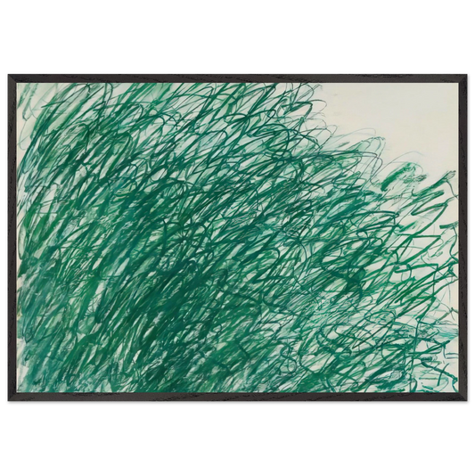 Returning from Tonnicoda - Cy Twombly 70x100 cm / 28x40 inches Framed Art Print – Black Wooden Frame