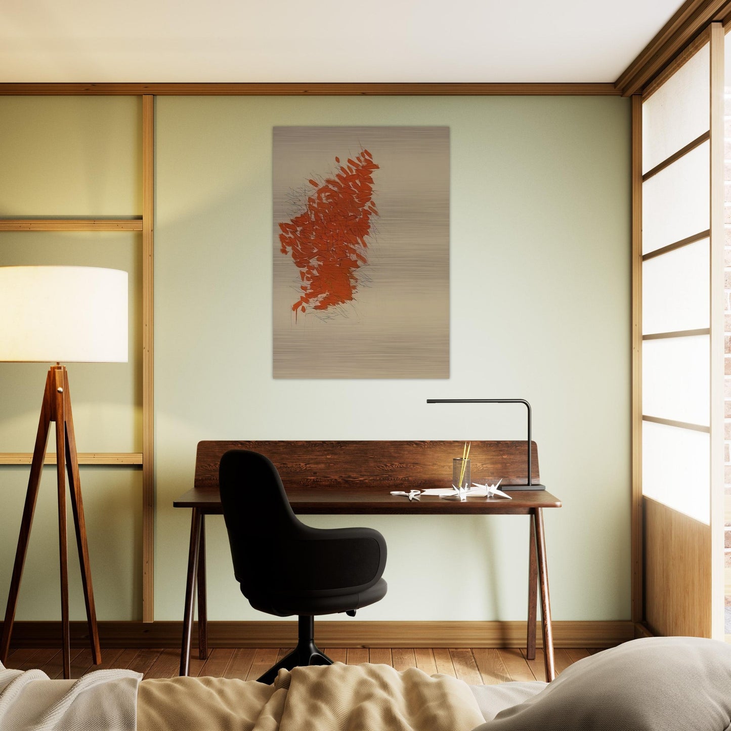 Orange - 1973 - Robert Goodnough Brushed Aluminum Print - 70x100 cm / 28x40 inches | Robert Goodnough Aluminum Print | Robert Goodnough Prints