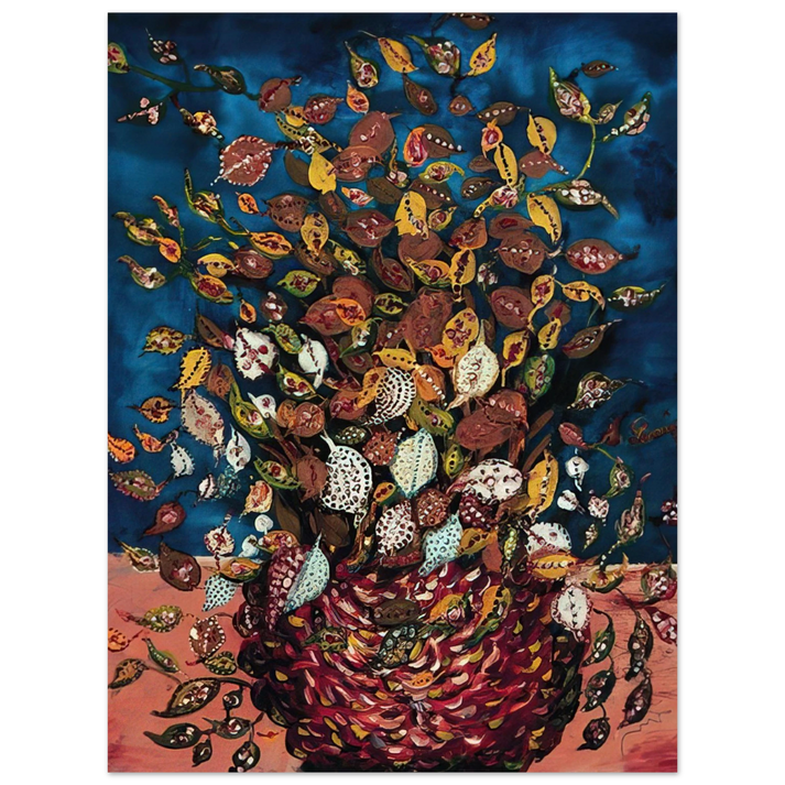 Seraphine Louis - Le Bouquet de Feuilles - NaÃƒÂ¯ve Art Primitivism  75x100 cm / 30x40inches Fine Art Poster