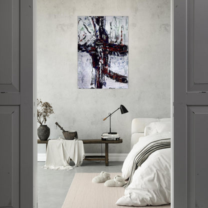 Chemin d hiver - Jean-Paul Riopelle Brushed Aluminum Print - 70x100 cm / 28x40 inches | Jean-Paul Riopelle Aluminum Print | Jean-Paul Riopelle Prints