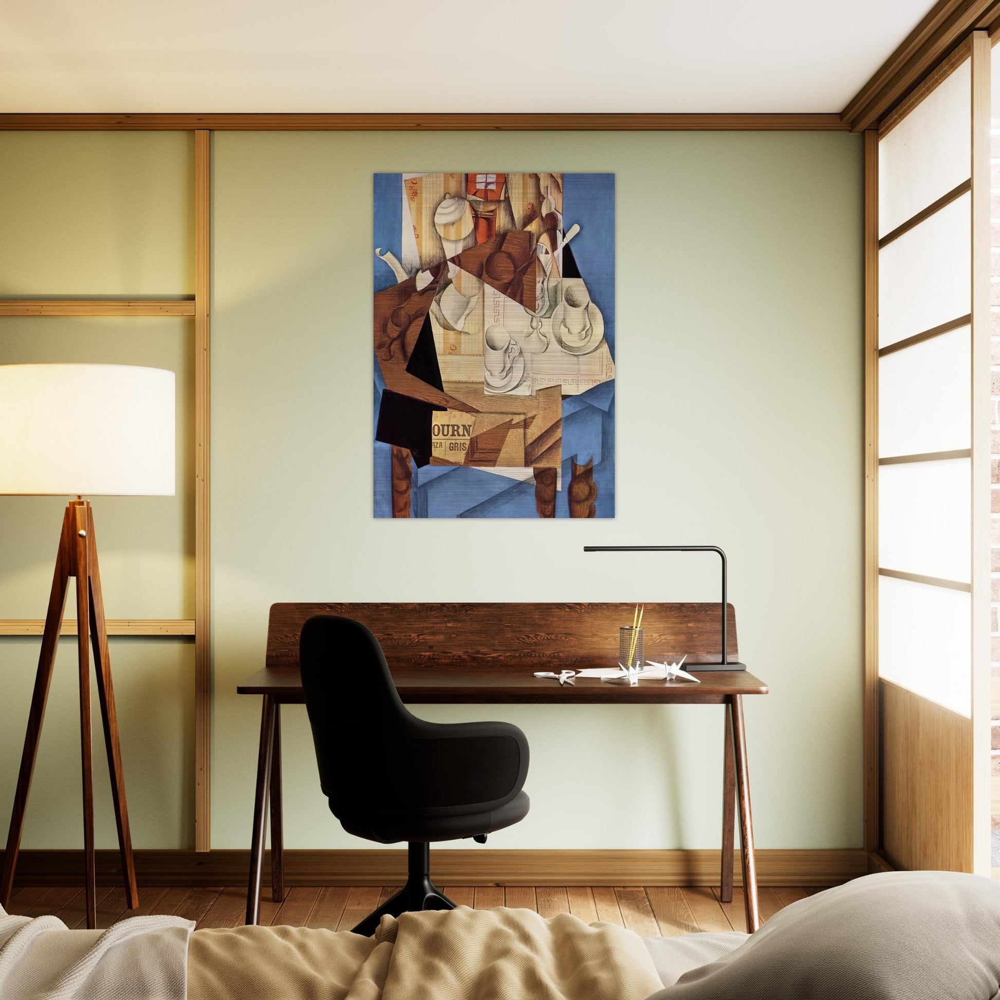 BREAKFAST 1914 - Juan Gris Brushed Aluminum Print - 70x100 cm / 28x40 inches | Juan Gris Aluminum Print | Juan Gris Prints