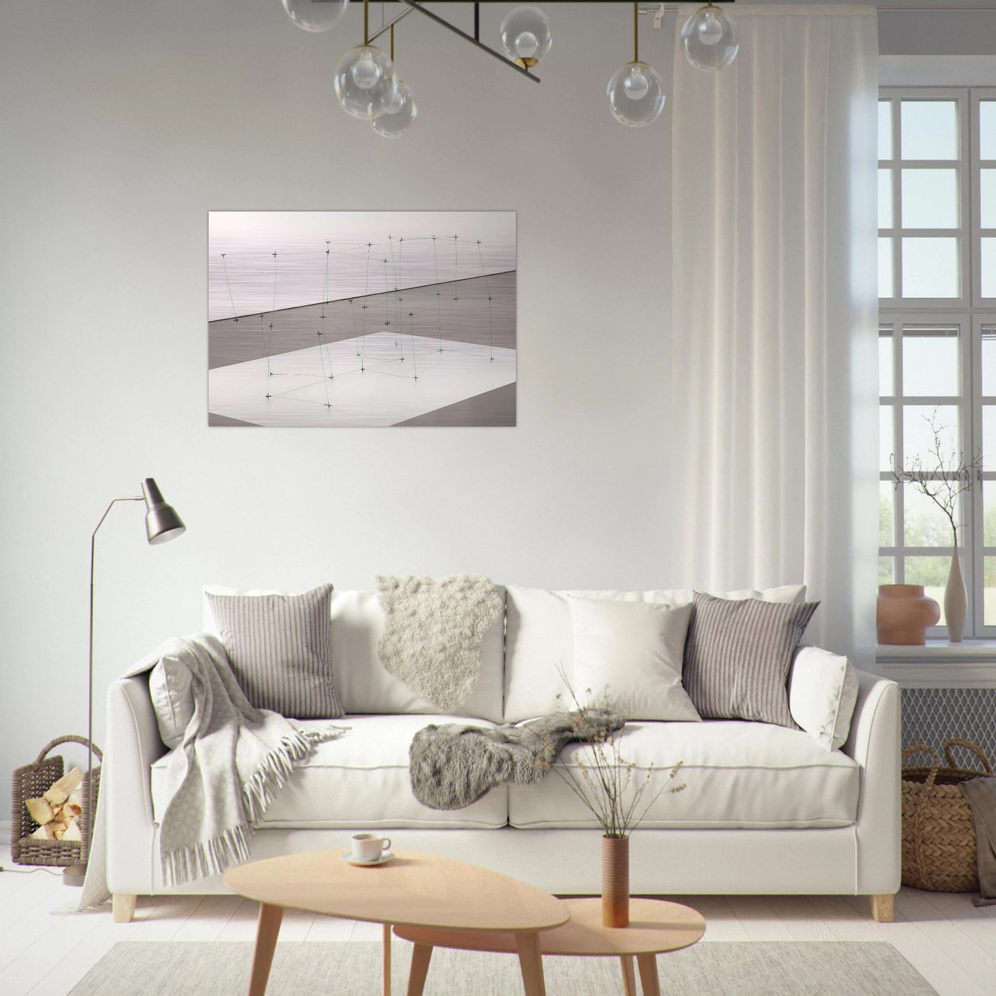 Reticulárea cuadrada horizontal 7110 - 1971 - Gego Brushed Aluminum Print - 70x100 cm / 28x40 inches | Gego Aluminum Print | Gego Prints