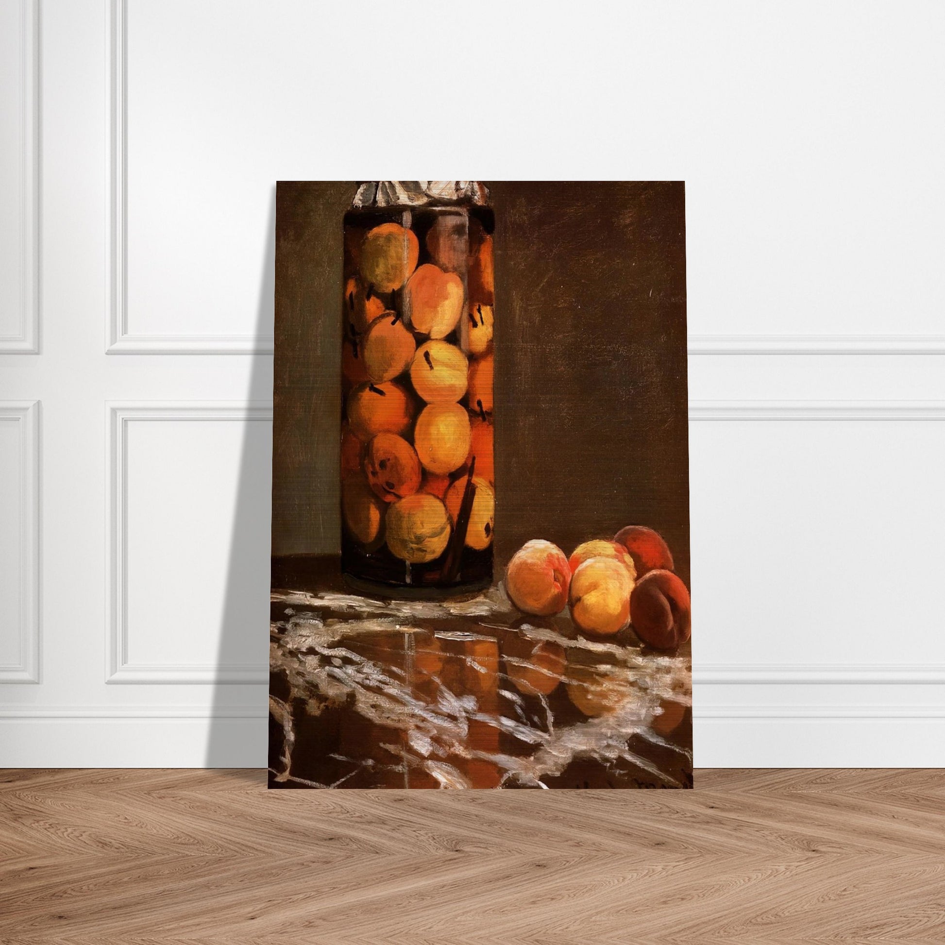 Jar Of Peaches - claude monet Brushed Aluminum Print - 70x100 cm / 28x40 inches | claude monet Aluminum Print | claude monet Prints