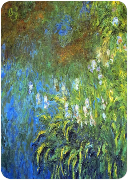 Iris at the Sea-Rose Pond By claude monet Pack of 10 Post Cards | claude monet Post Cards | A6 (10.5 x 14.8 cm) - 4.1 x 5.8 inches