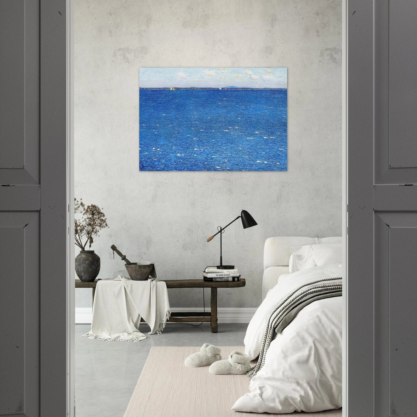 West Wind, Appledore - Childe Hassam Brushed Aluminum Print - 70x100 cm / 28x40 inches | Childe Hassam Aluminum Print | Childe Hassam Prints
