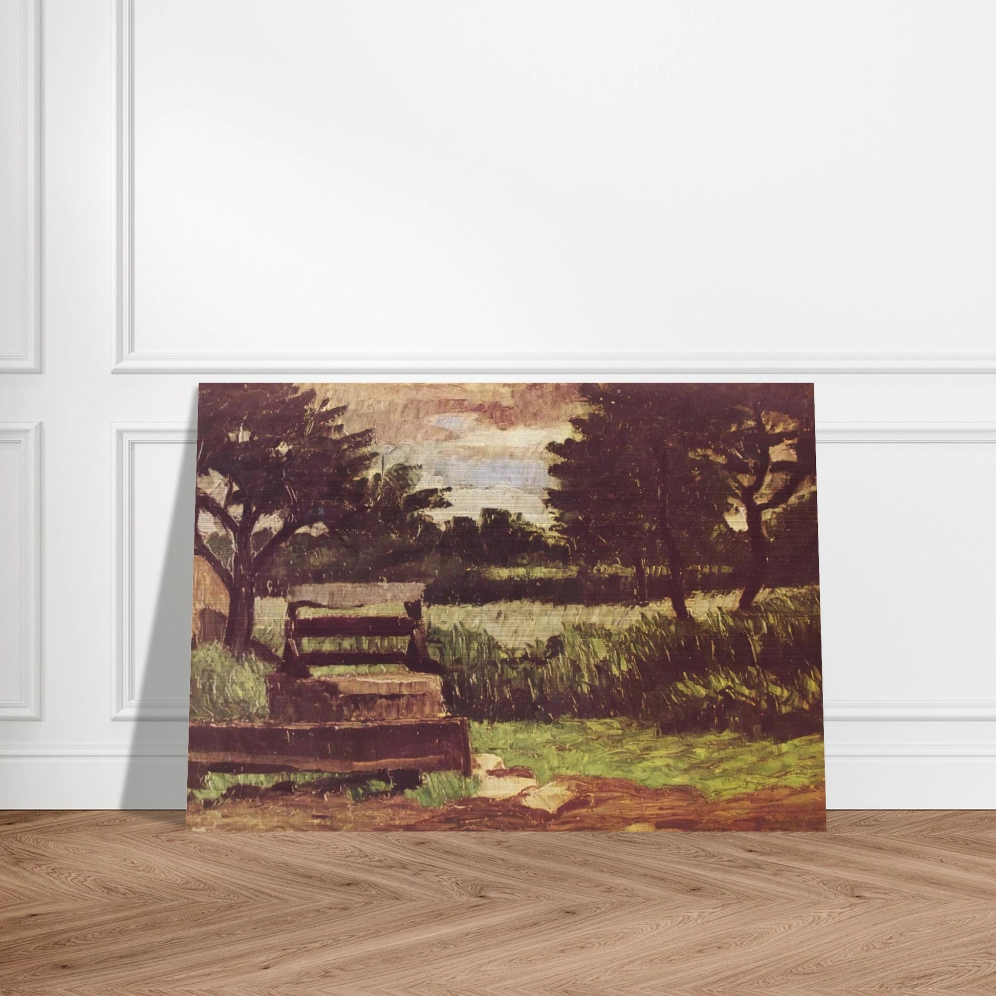 Landscape with fountain - Paul Cézanne Brushed Aluminum Print - 70x100 cm / 28x40 inches | Paul Cézanne Aluminum Print | Paul Cézanne Prints