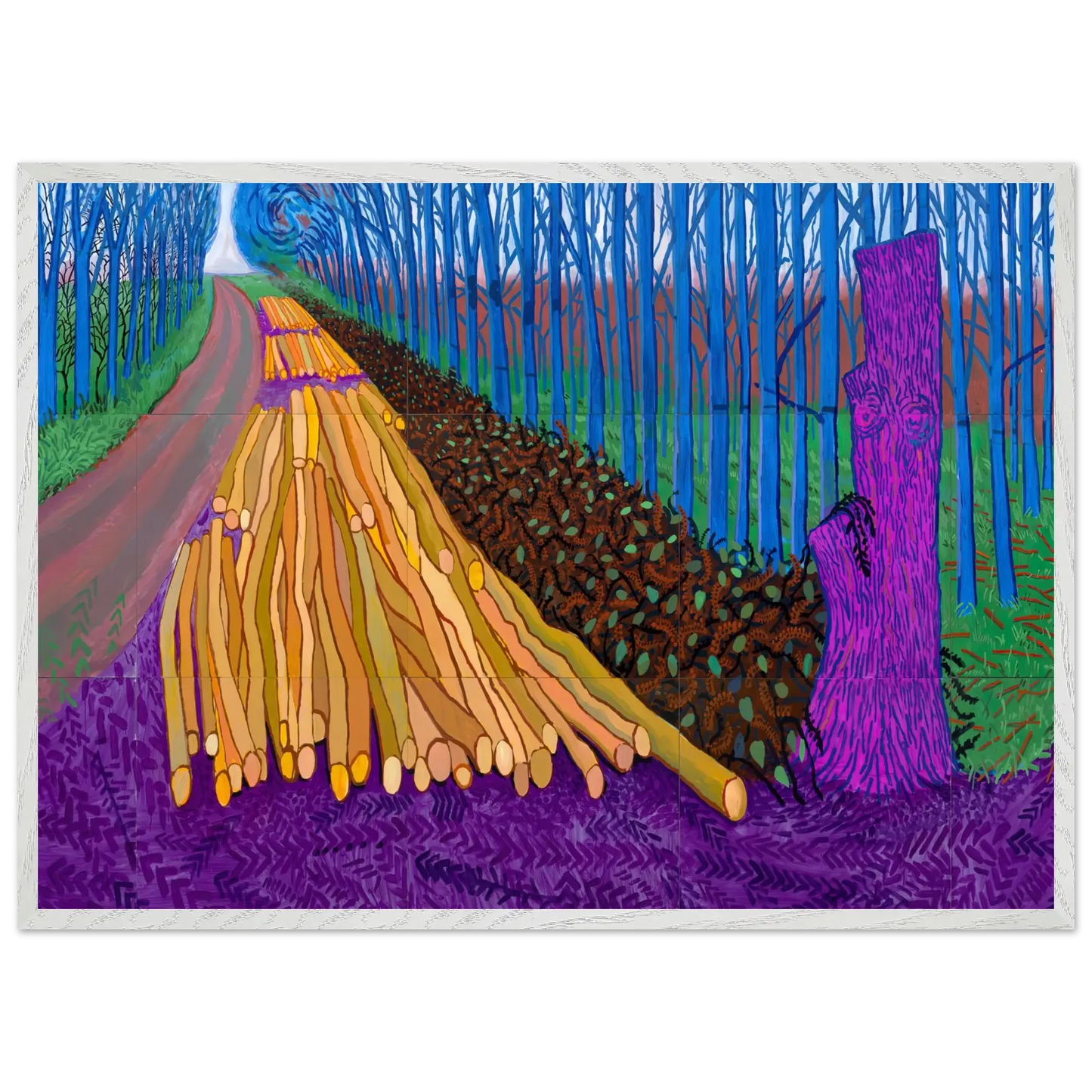 David Hockney - David Hockney Wall art - A1 (59.4 x 84.1  cm) - Premium Wooden Framed Poster With Fine Art Paper - Black frame