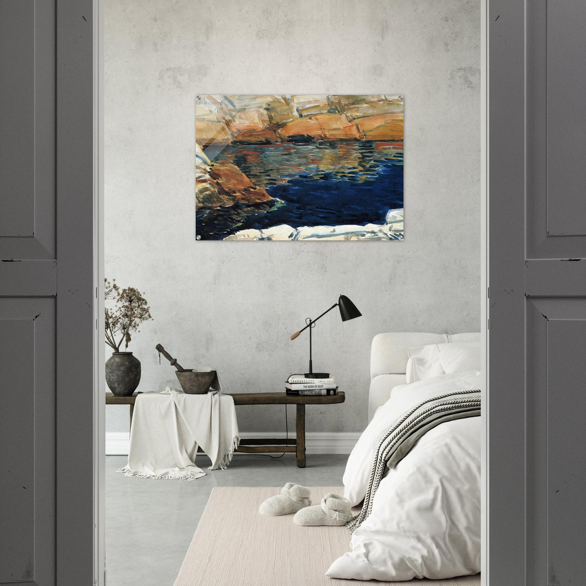 Looking into Beryl Pool - Childe Hassam Acrylic Print - 70x100 cm / 28x40″ inches