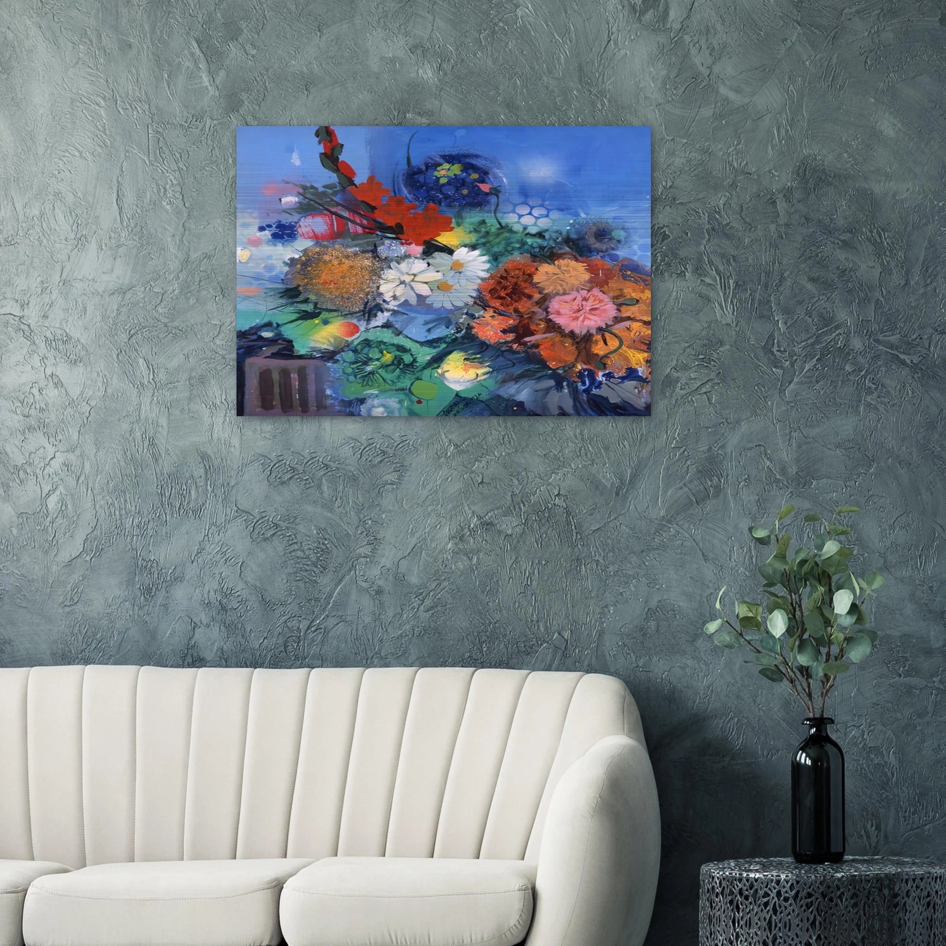 Flowers No. 2 - 1974 - Gebre Kristos Desta Brushed Aluminum Print - 70x100 cm / 28x40 inches | Gebre Kristos Desta Aluminum Print | Gebre Kristos Desta Prints