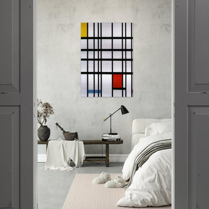 Composition with Red, Yellow and Blue - Piet Mondrian Brushed Aluminum Print - 70x100 cm / 28x40 inches | Piet Mondrian Aluminum Print | Piet Mondrian Prints