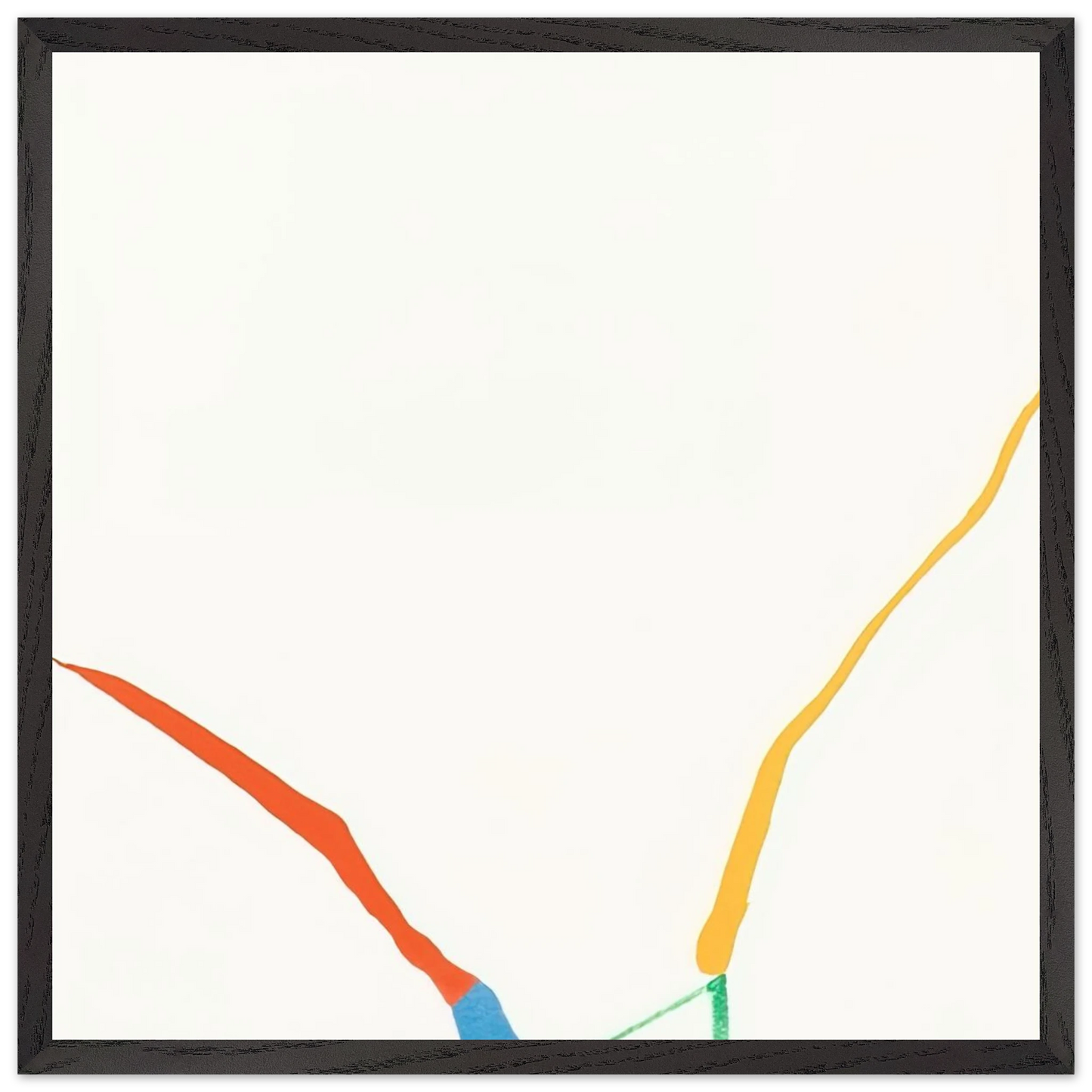 Helen Frankenthaler - What Red Lines Can Do - 1970 Wall art - 25x25 cm / 10x10 inches - Fine Art Poster-canvas - -
