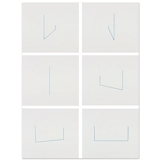 Fred Sandback - Six Lithographs - 1975  75x100 cm / 30x40inches Fine Art Poster