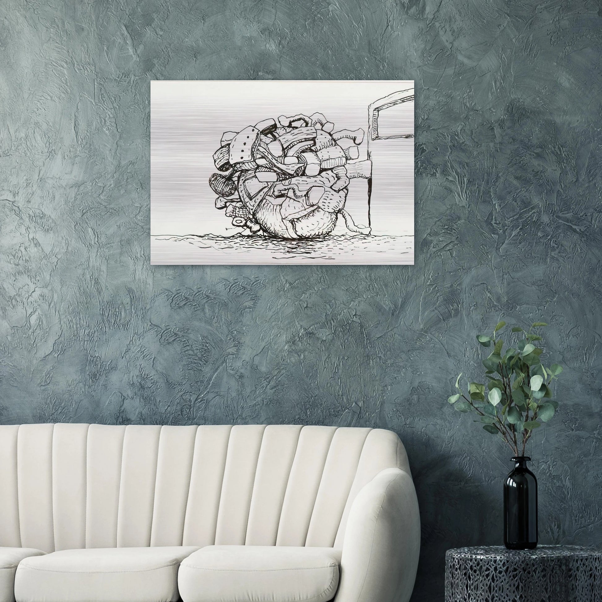 UNTITLED 1 - Philip Guston Brushed Aluminum Print - 70x100 cm / 28x40 inches | Philip Guston Aluminum Print | Philip Guston Prints