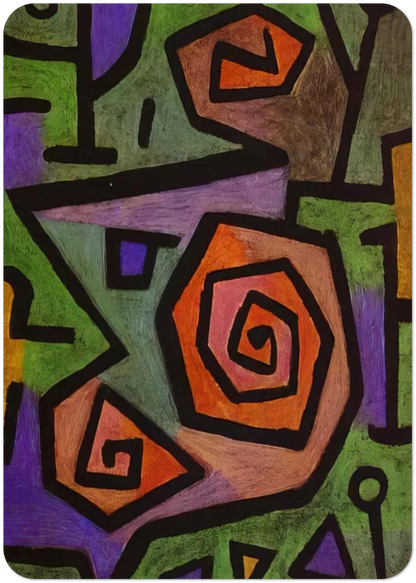 HEROIC ROSES 1938 By Paul Klee Pack of 10 Post Cards | Paul Klee Post Cards | A6 (10.5 x 14.8 cm) - 4.1 x 5.8 inches