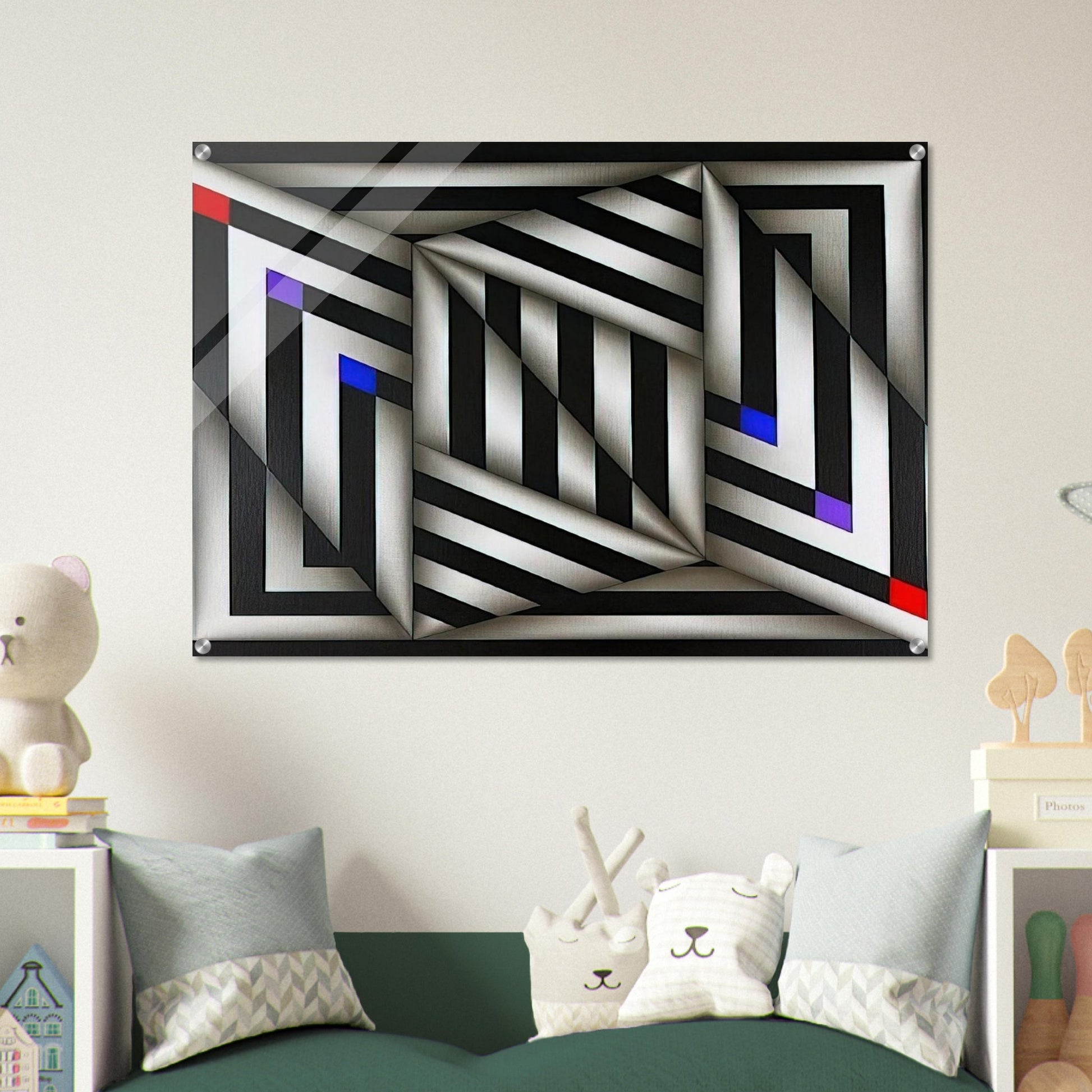 Saratoy III - 1980 - Omar Rayo Acrylic Print - 70x100 cm / 28x40″ inches | Omar Rayo Wall Art | Omar Rayo Prints