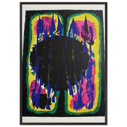 La Mise au tombeau - 1949 - Alfred Manessier 70x100 cm / 28x40 inches Framed Art Print – Black Wooden Frame