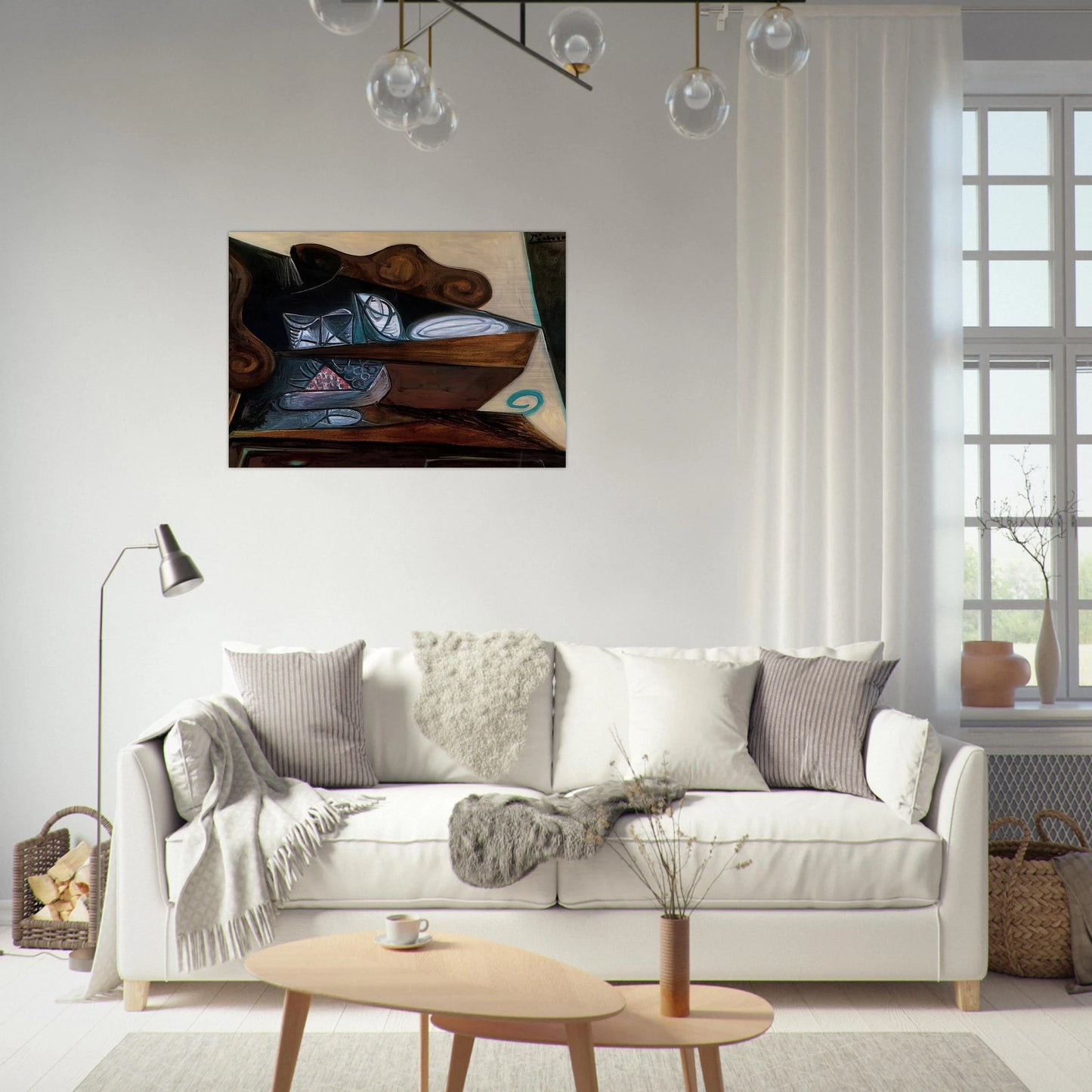 The buffet of  Catalan  - Pablo Picasso Brushed Aluminum Print - 70x100 cm / 28x40 inches | Pablo Picasso Aluminum Print | Pablo Picasso Prints