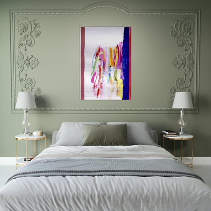 Jubilant Blue - 1972 - Ronnie Landfield Brushed Aluminum Print - 70x100 cm / 28x40 inches | Ronnie Landfield Aluminum Print | Ronnie Landfield Prints