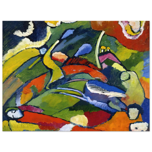 Wassily Kandinsky - TWO RIDERS AND RECLINING FIGURE  75x100 cm / 30x40inches Fine Art Poster