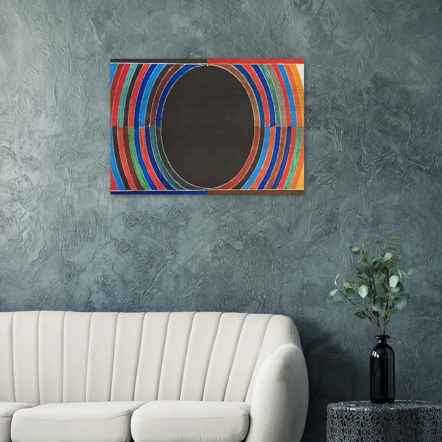 Composition V - Abstract Art - S. H. Raza Brushed Aluminum Print - 70x100 cm / 28x40 inches | S. H. Raza Aluminum Print | S. H. Raza Prints