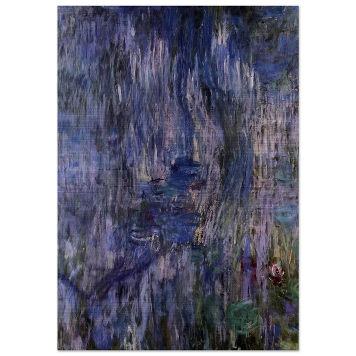 Water Lilies, Reflection of a Weeping Willows - claude monet Brushed Aluminum Print - 70x100 cm / 28x40 inches | claude monet Aluminum Print | claude monet Prints