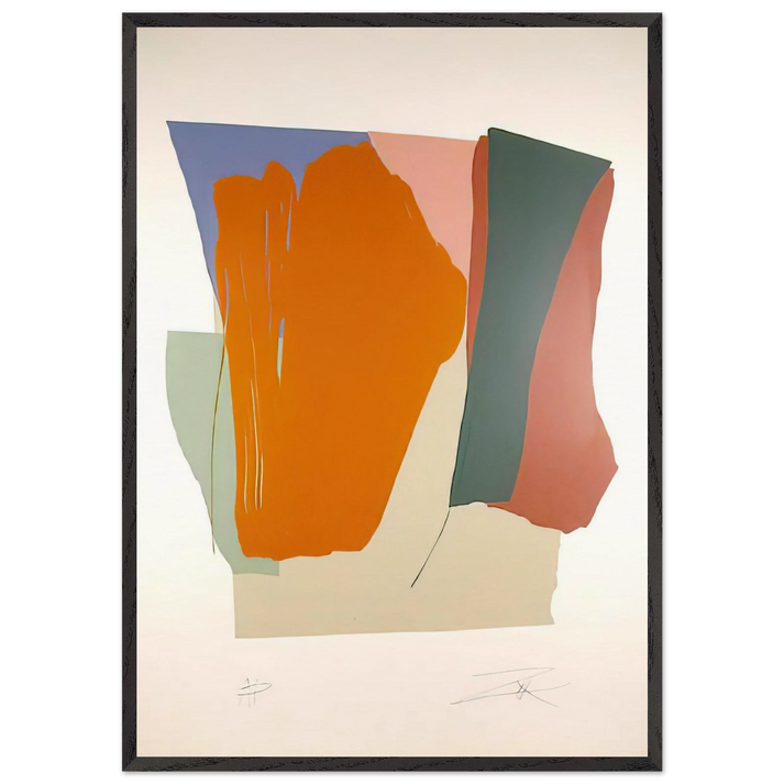 Untitled 8 - 1979 - Larry Zox 70x100 cm / 28x40 inches Framed Art Print – Black Wooden Frame