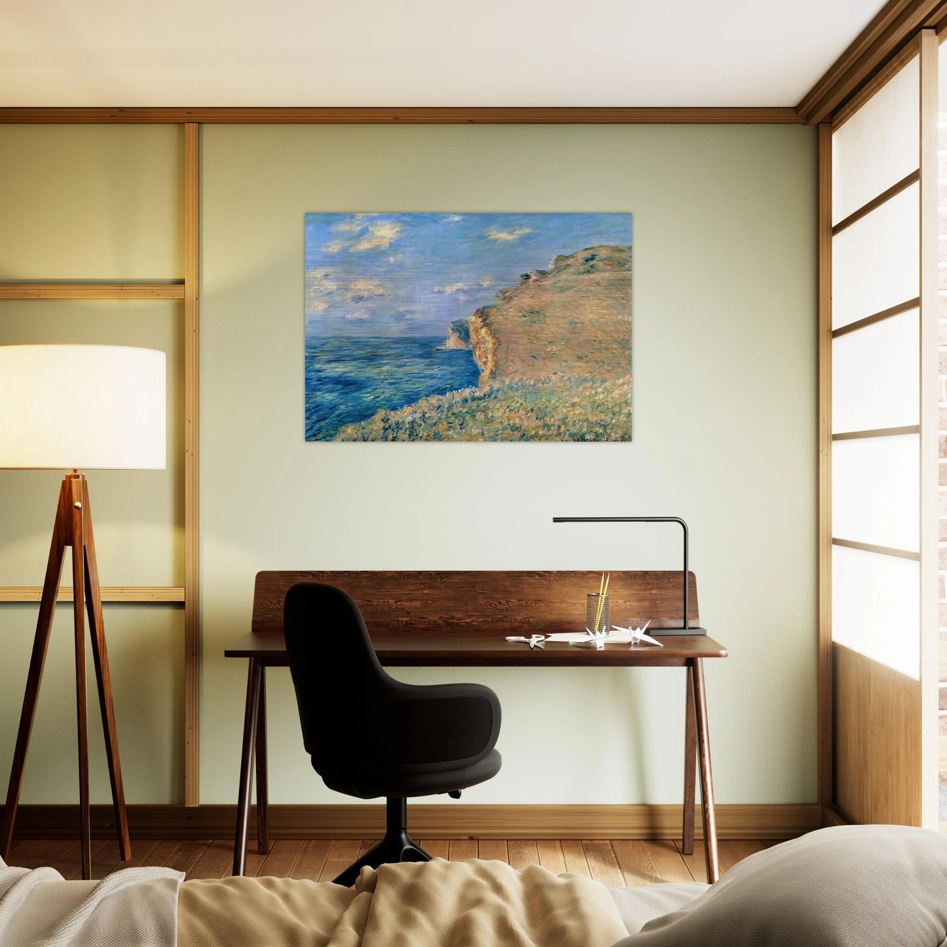 Cliff at Fecamp - claude monet Brushed Aluminum Print - 70x100 cm / 28x40 inches | claude monet Aluminum Print | claude monet Prints