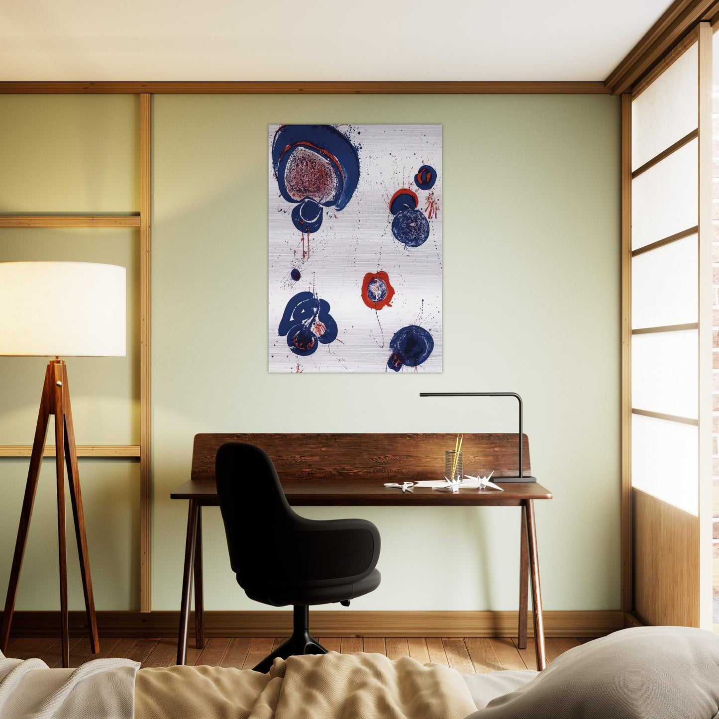 Chinese Planet - Sam Francis Brushed Aluminum Print - 70x100 cm / 28x40 inches | Sam Francis Aluminum Print | Sam Francis Prints
