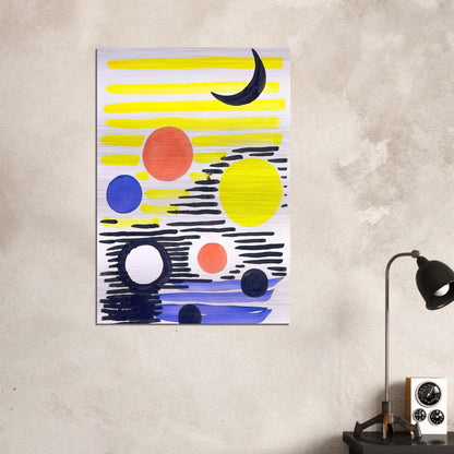 7 CIRCLES ABSTRACT 1966 - Alexander Calder Brushed Aluminum Print - 70x100 cm / 28x40 inches | Alexander Calder Aluminum Print | Alexander Calder Prints