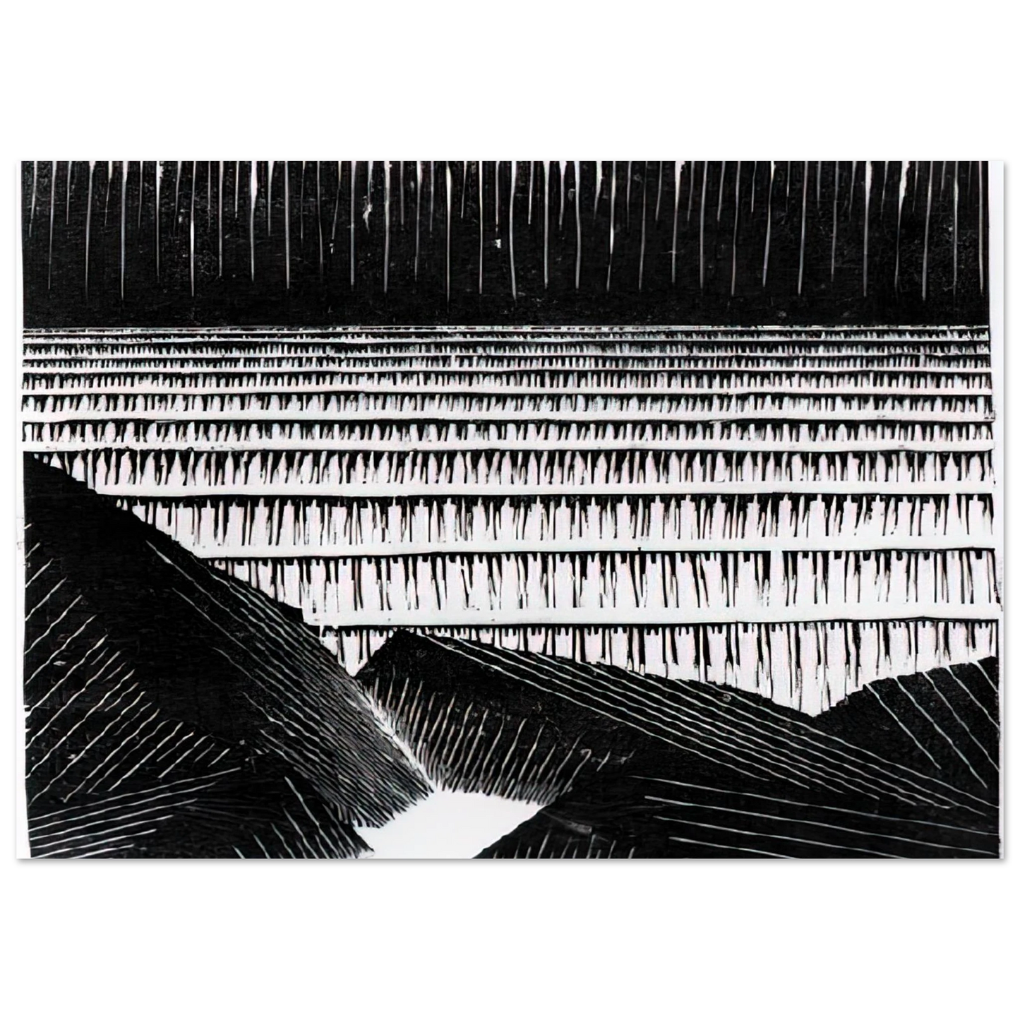 MC Escher - ESCHER (4) Wall Art - 30x40 cm / 12x16 inches - Premium Wooden Framed Poster With Fine Art Paper-canvas - Black frame