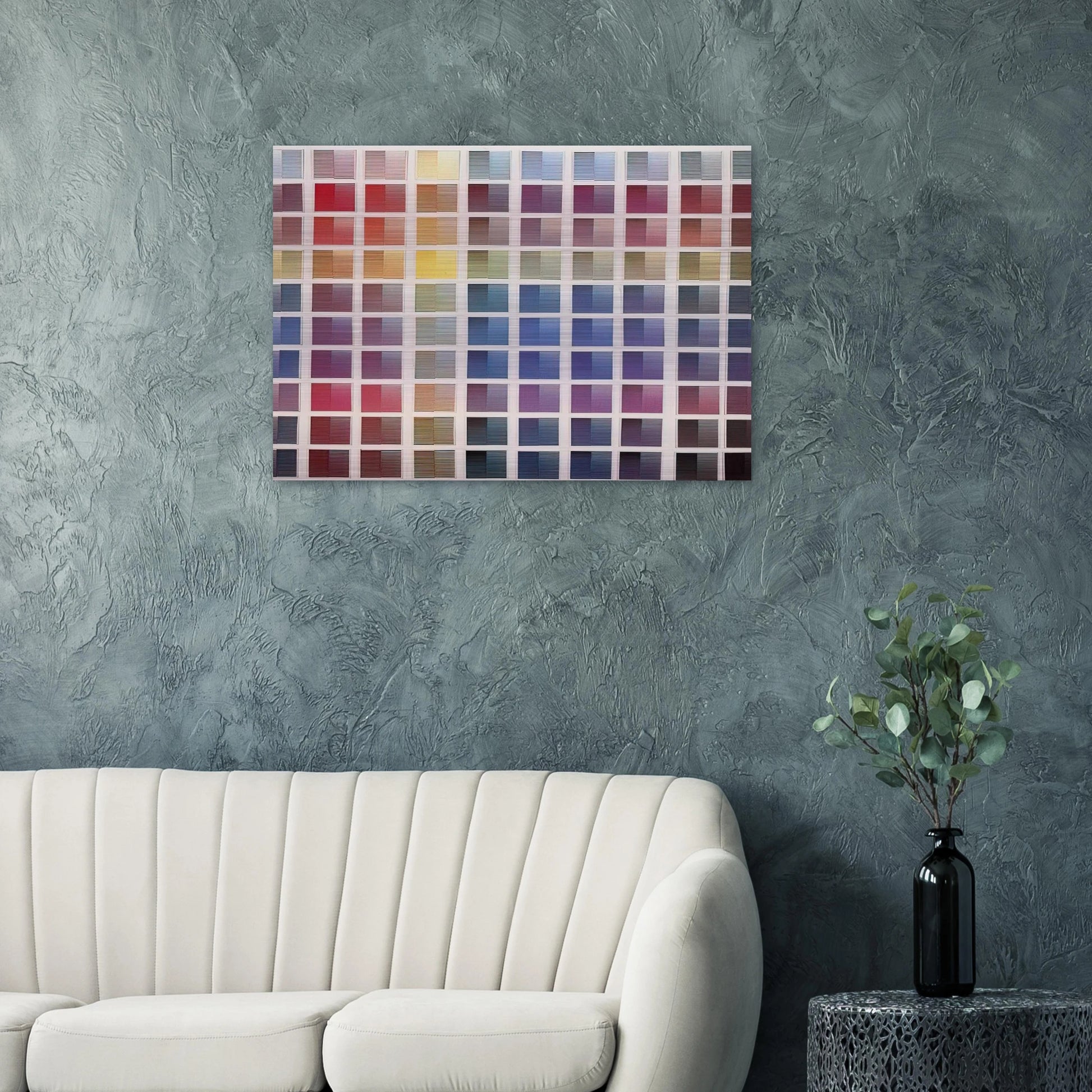 La ricerca del colore - 1968 - Dadamaino Brushed Aluminum Print - 70x100 cm / 28x40 inches | Dadamaino Aluminum Print | Dadamaino Prints