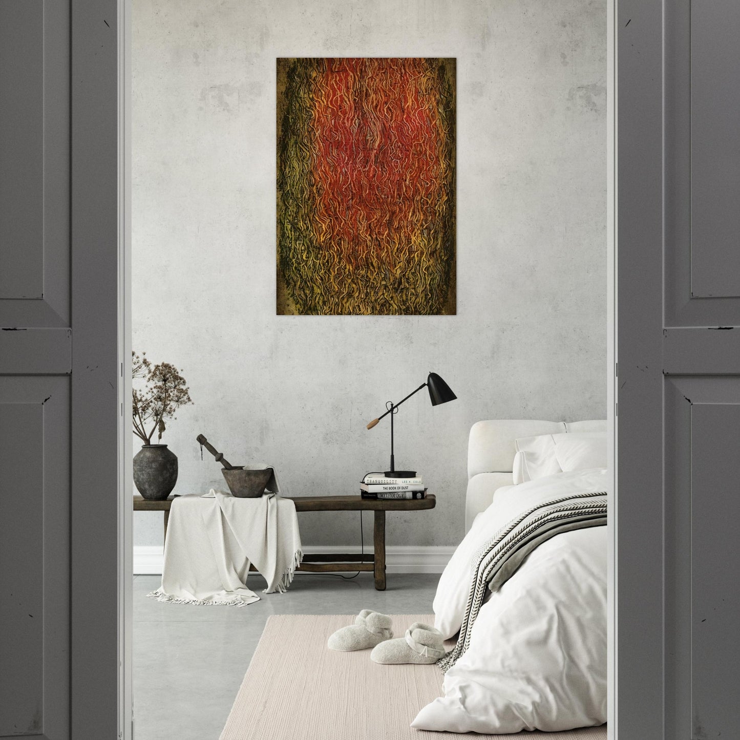 Untitled - Surrealism, Tachisme - Simon Hantai Brushed Aluminum Print - 70x100 cm / 28x40 inches | Simon Hantai Aluminum Print | Simon Hantai Prints