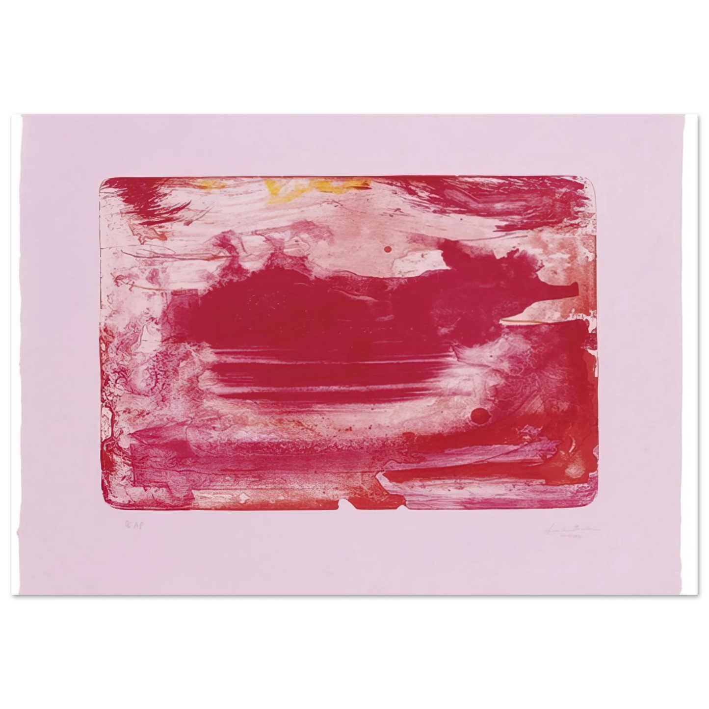 Helen Frankenthaler - The Red Sea - 1982 Wall art - 13x18 cm / 5x7 inches - Fine Art Poster-canvas - -