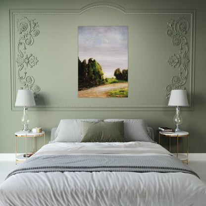 PAESAGGIO 1904 - Carlo Carra Brushed Aluminum Print - 70x100 cm / 28x40 inches | Carlo Carra Aluminum Print | Carlo Carra Prints