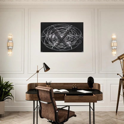 CONCENTRIC RINDS - MC Escher Brushed Aluminum Print - 70x100 cm / 28x40 inches | MC Escher Aluminum Print | MC Escher Prints