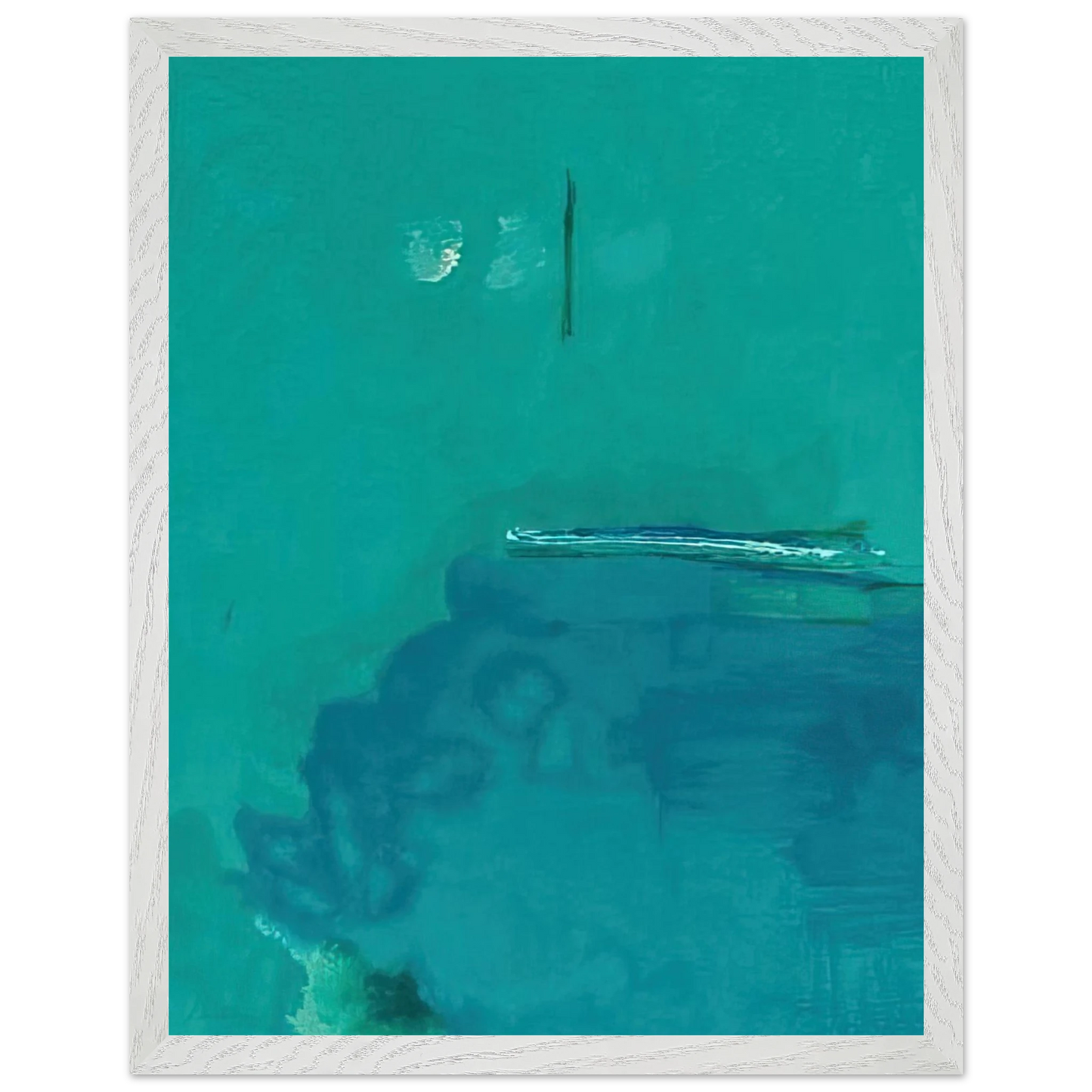 Helen Frankenthaler - Contentment Island - 2004 Wall art - 30x40 cm / 12x16 inches - Premium Wooden Framed Poster With Fine Art Paper-canvas - White frame