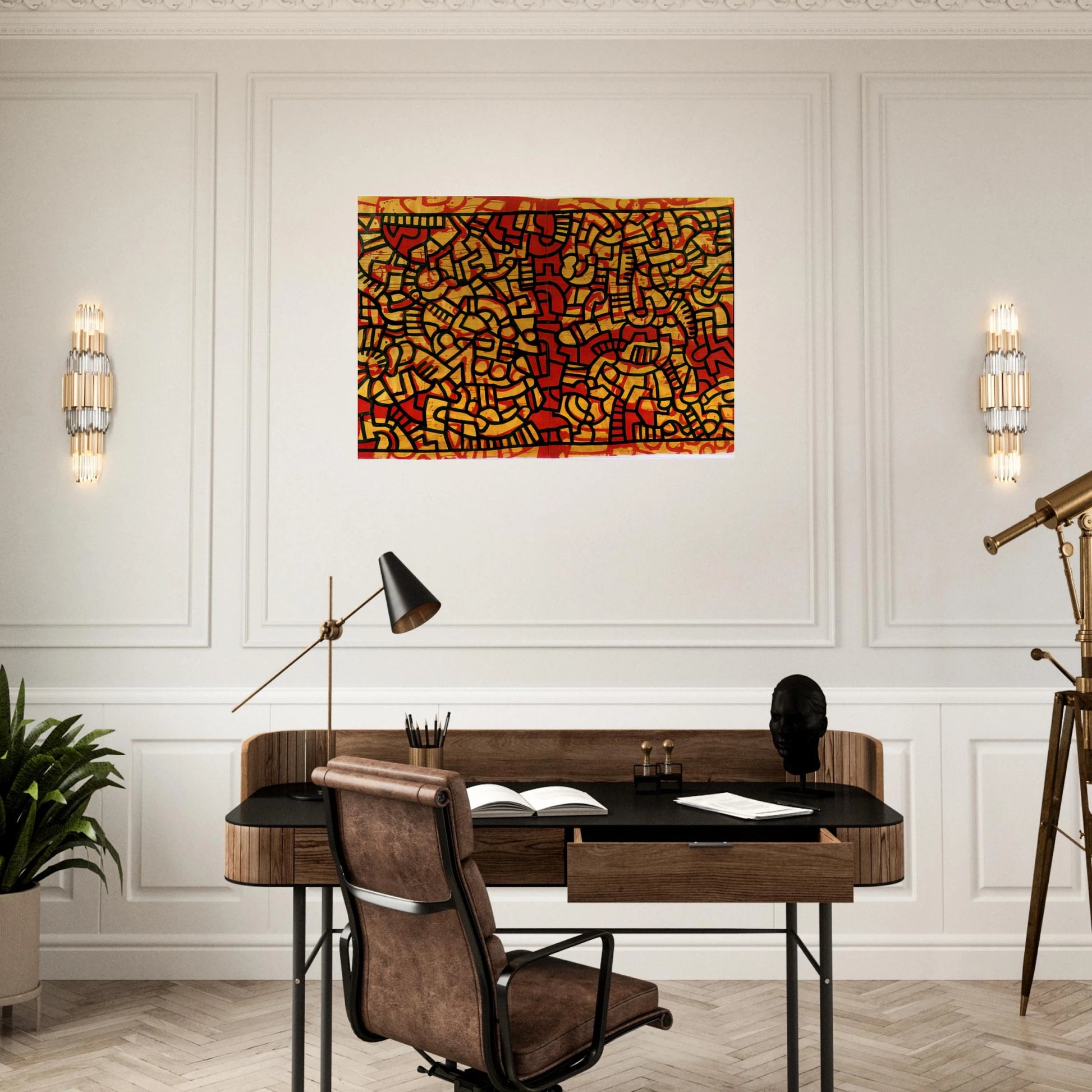 UNTITLED 1979 - Keith Haring Brushed Aluminum Print - 70x100 cm / 28x40 inches | Keith Haring Aluminum Print | Keith Haring Prints