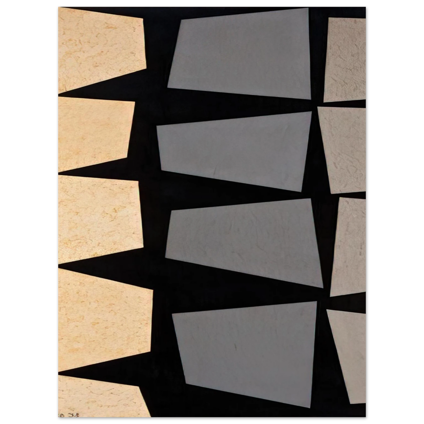 Karl Benjamin - Untitled - 1958  75x100 cm / 30x40inches Fine Art Poster