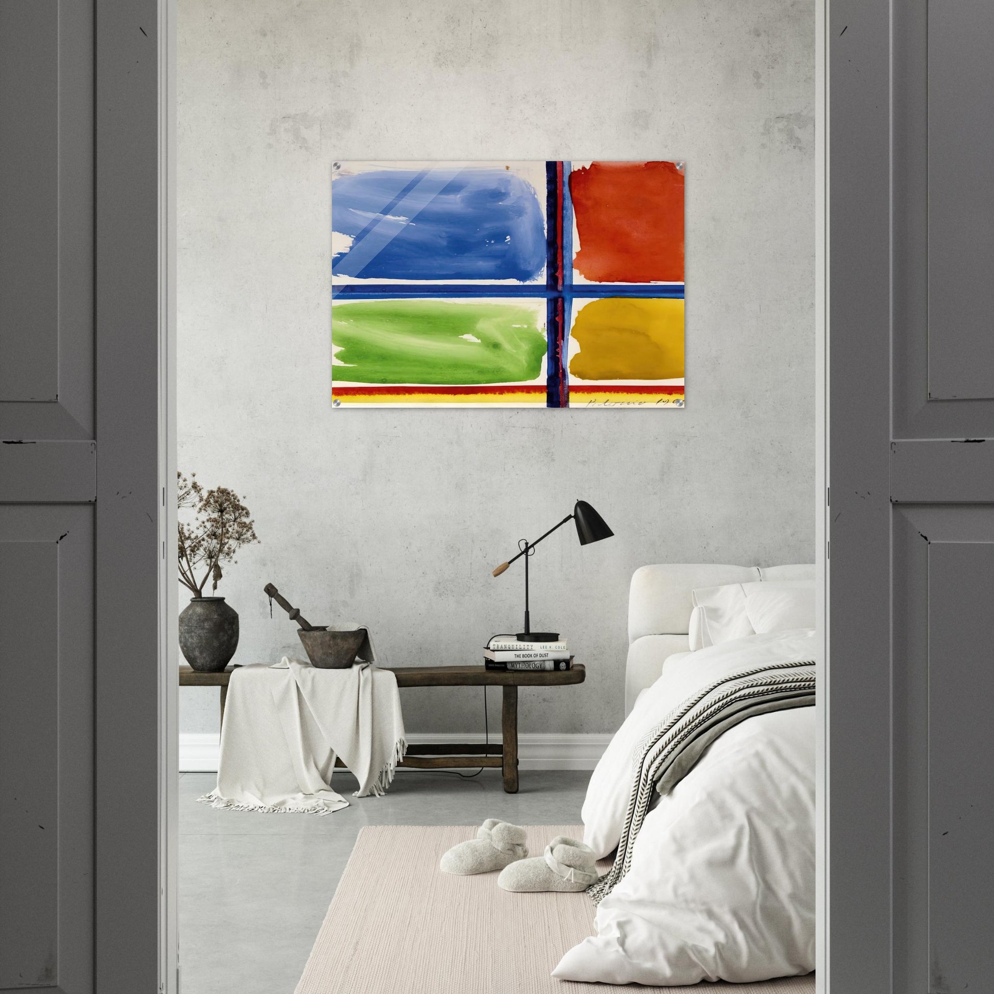 Fensterkreuz II - 1966 - Blinky Palermo Acrylic Print - 70x100 cm / 28x40″ inches