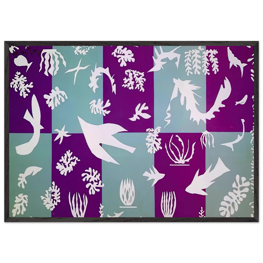 POLYNESIA LA MER 1946 - Henri Matisse 70x100 cm / 28x40 inches Framed Art Print – Black Wooden Frame