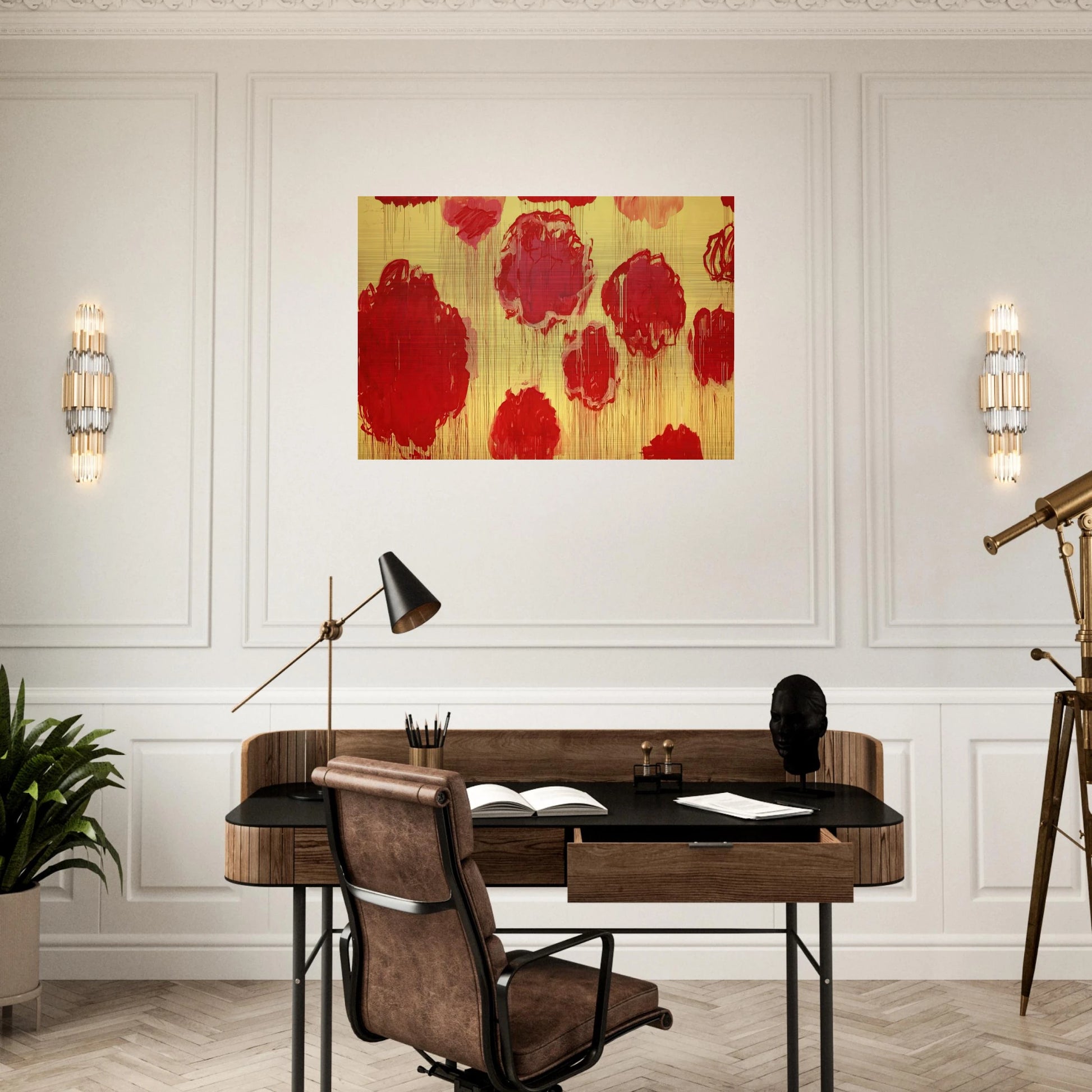 Untitled  Peonias series  - Cy Twombly Brushed Aluminum Print - 70x100 cm / 28x40 inches | Cy Twombly Aluminum Print | Cy Twombly Prints