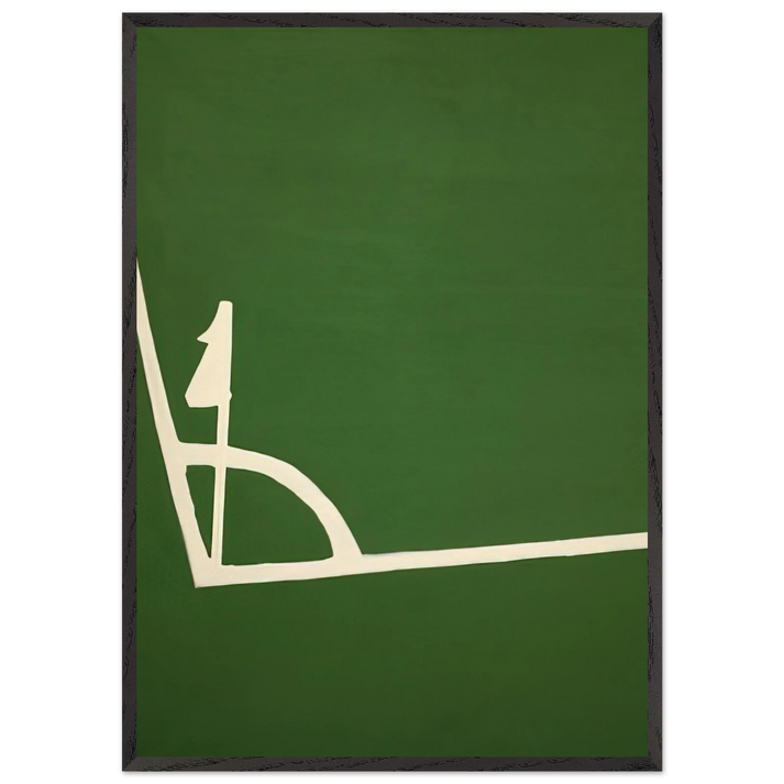 Kalklijnen hoek - 1971 N1 - Ralston Crawford 70x100 cm / 28x40 inches Framed Art Print – Black Wooden Frame