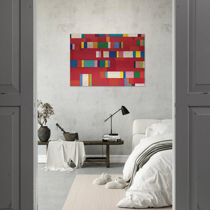 Rosso Perugino - 1979 - Piero Dorazio Brushed Aluminum Print - 70x100 cm / 28x40 inches | Piero Dorazio Aluminum Print | Piero Dorazio Prints
