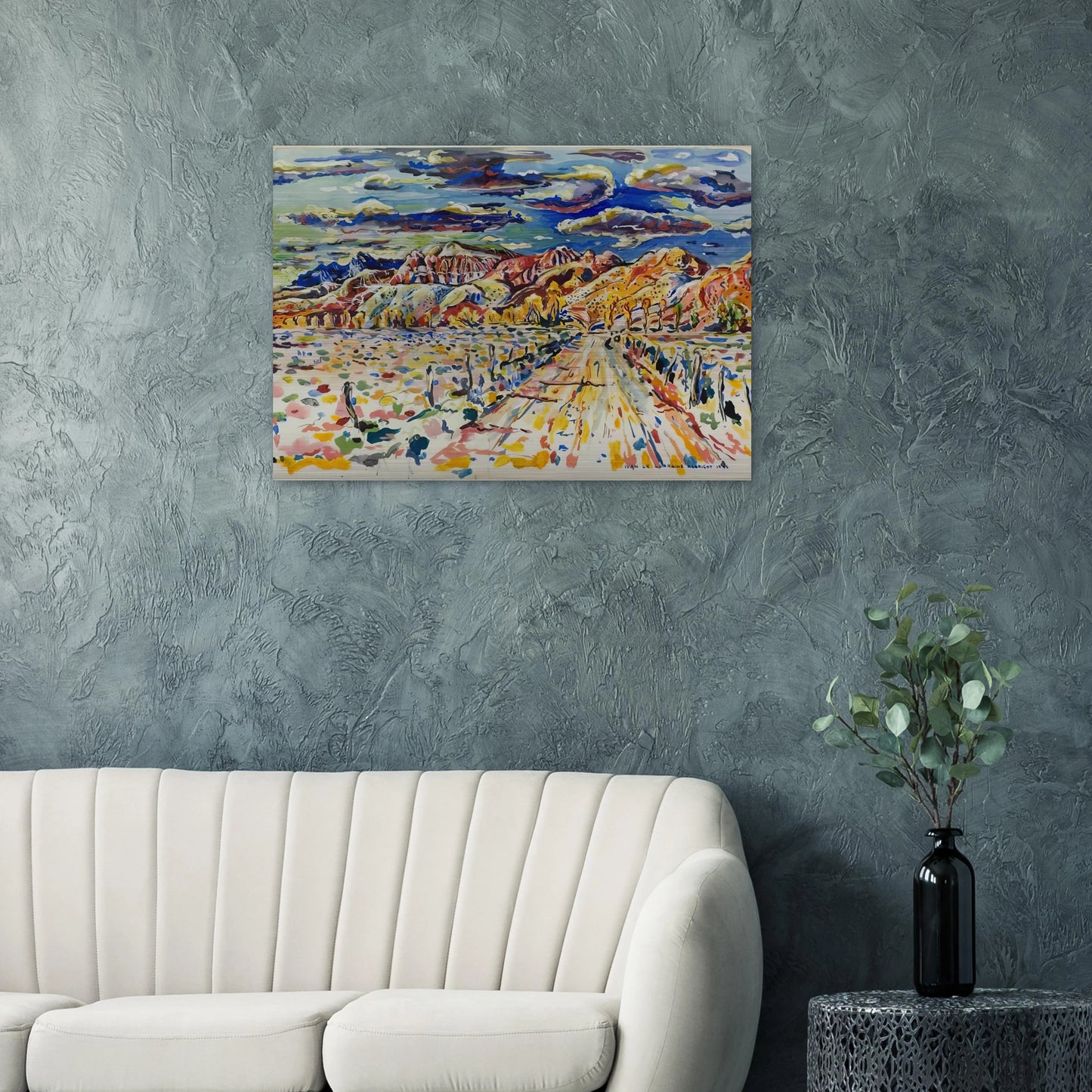 RANCH WYOMING 1946 - Ivan Albright Brushed Aluminum Print - 70x100 cm / 28x40 inches | Ivan Albright Aluminum Print | Ivan Albright Prints