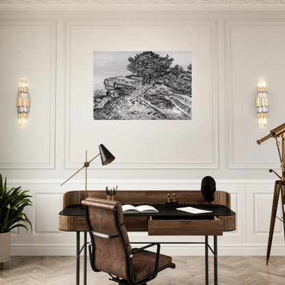 Montmajour - Vincent van Gogh Brushed Aluminum Print - 70x100 cm / 28x40 inches | Vincent van Gogh Aluminum Print | Vincent van Gogh Prints