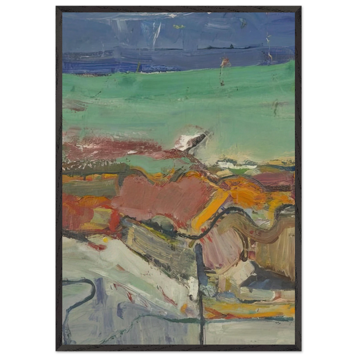 Berkeley - Richard Diebenkorn 70x100 cm / 28x40 inches Framed Art Print – Black Wooden Frame