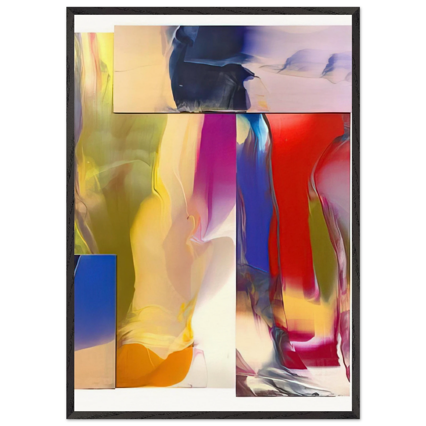 This Time - Sam Gilliam 70x100 cm / 28x40 inches Framed Art Print – Black Wooden Frame